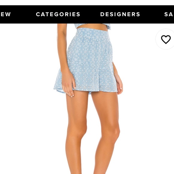 Blue lace shorts - Picture 3 of 7